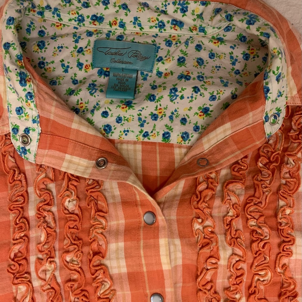 Tasha Polizzi Collection Western shirt Sz L - Picture 3 of 6